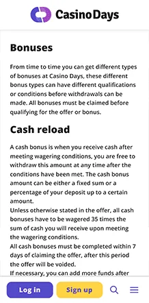 casino days bonuses