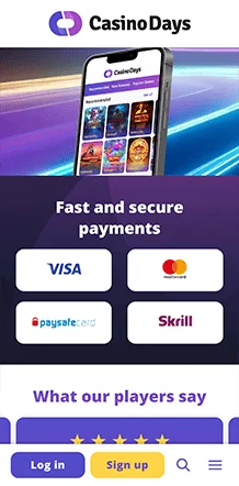 casino days payment methods